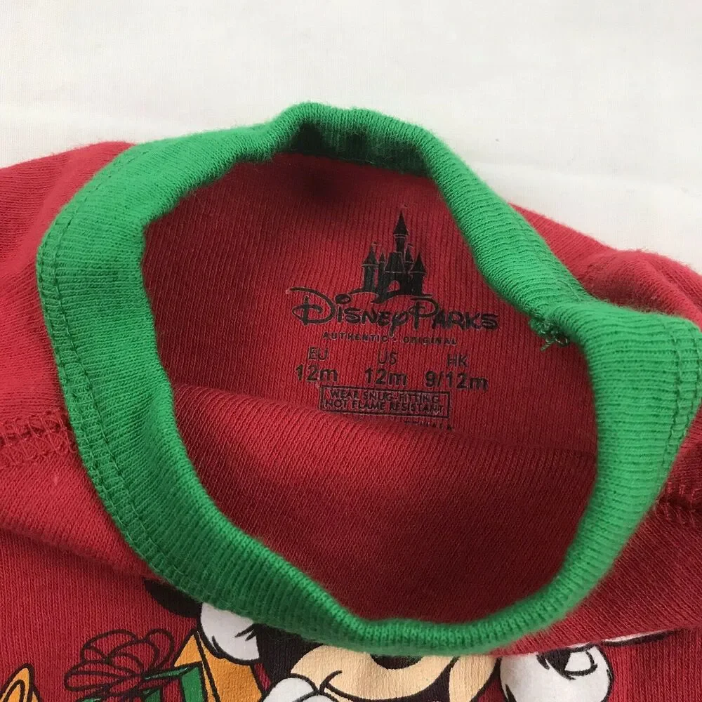 disney parks‎ mickey mouse christmas 2piece pajama set 12 Months